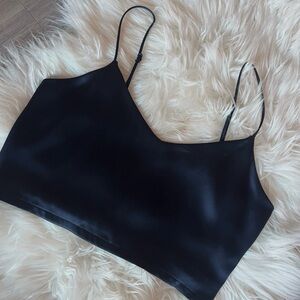 Navy satin camisole